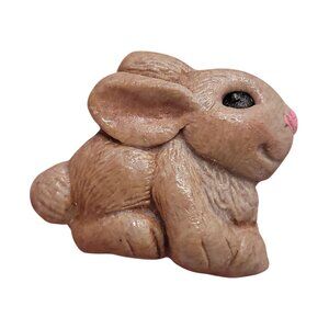 Vtg Brown Bunny Pin Brooch Easter Spring Miniature Rabbit Jewelry Animal Lovers